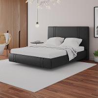 Cama Flutuante Star Queen Size Couro Ecológico Pu - Skybox Pu Preto - 1