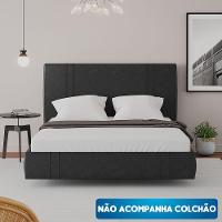 Cama Flutuante Star Queen Size Couro Ecológico Pu - Skybox Pu Preto - 2