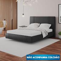 Cama Flutuante Star Queen Size Couro Ecológico Pu - Skybox Pu Preto - 3