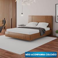 Cama Flutuante Star Queen Size Couro Ecológico Pu - Skybox Pu Caramelo - 2
