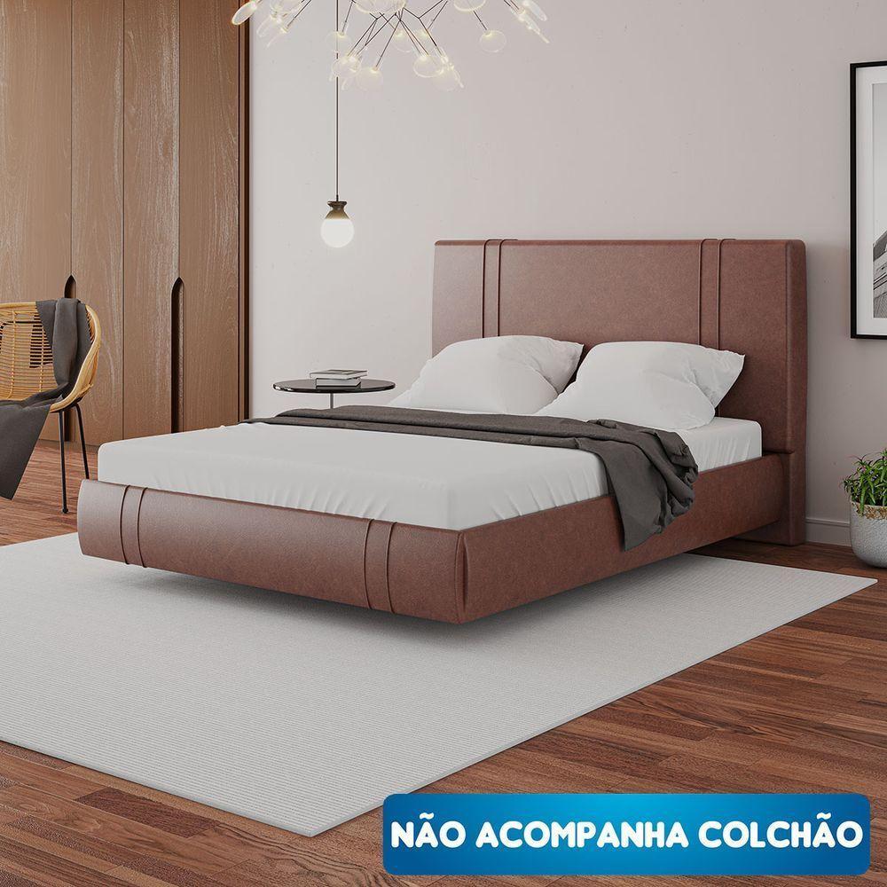 Cama Flutuante Star Queen Size Couro Ecológico Pu - Skybox Pu Telha - 3