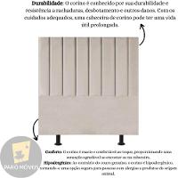 Cabeceira De Cama King Box 195 Cm Karla Carla Corino Cor:bege - 3