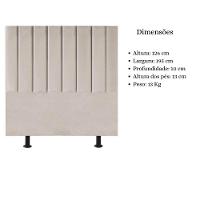 Cabeceira De Cama King Box 195 Cm Karla Carla Corino Cor:bege