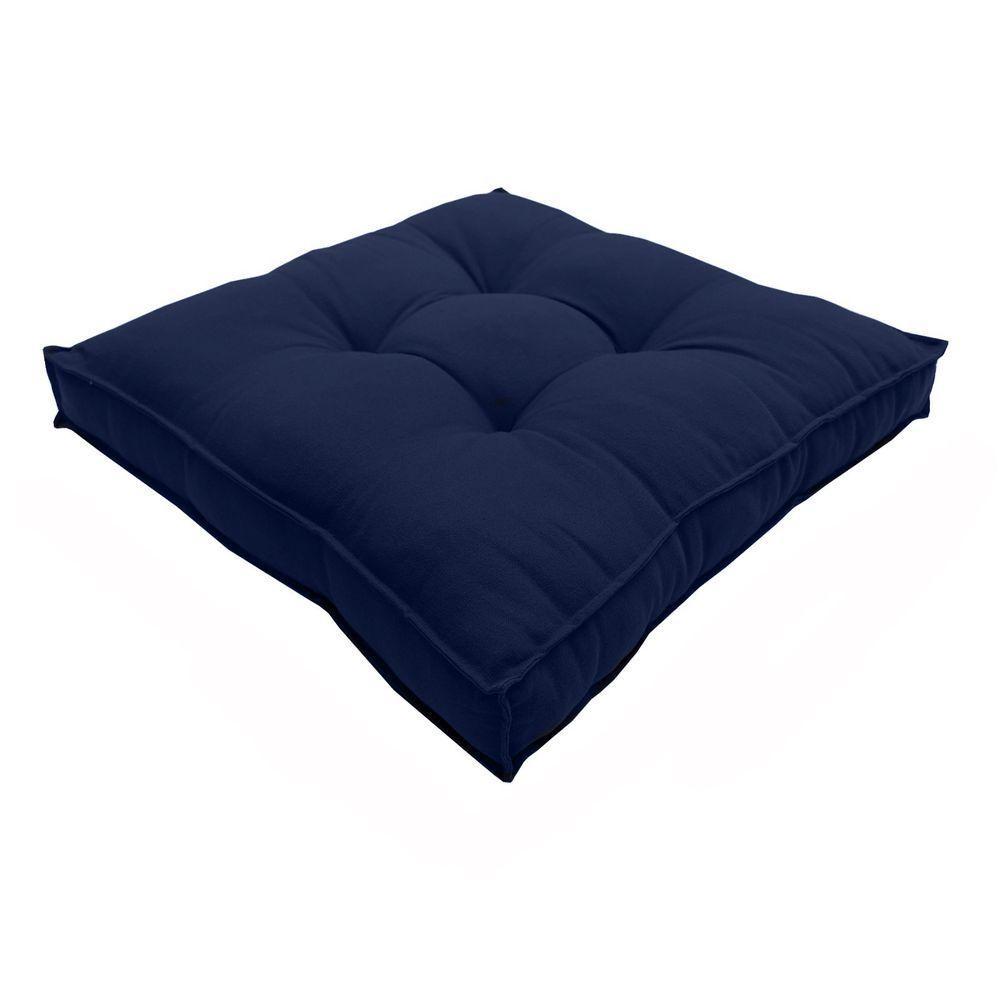 Almofada Futon Decoração 70x70 Cm Azul Marinho - 3