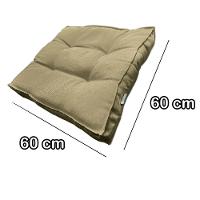 Almofada Futon Cadeiras Bancos áreas 60x60 Cm Bege - 6