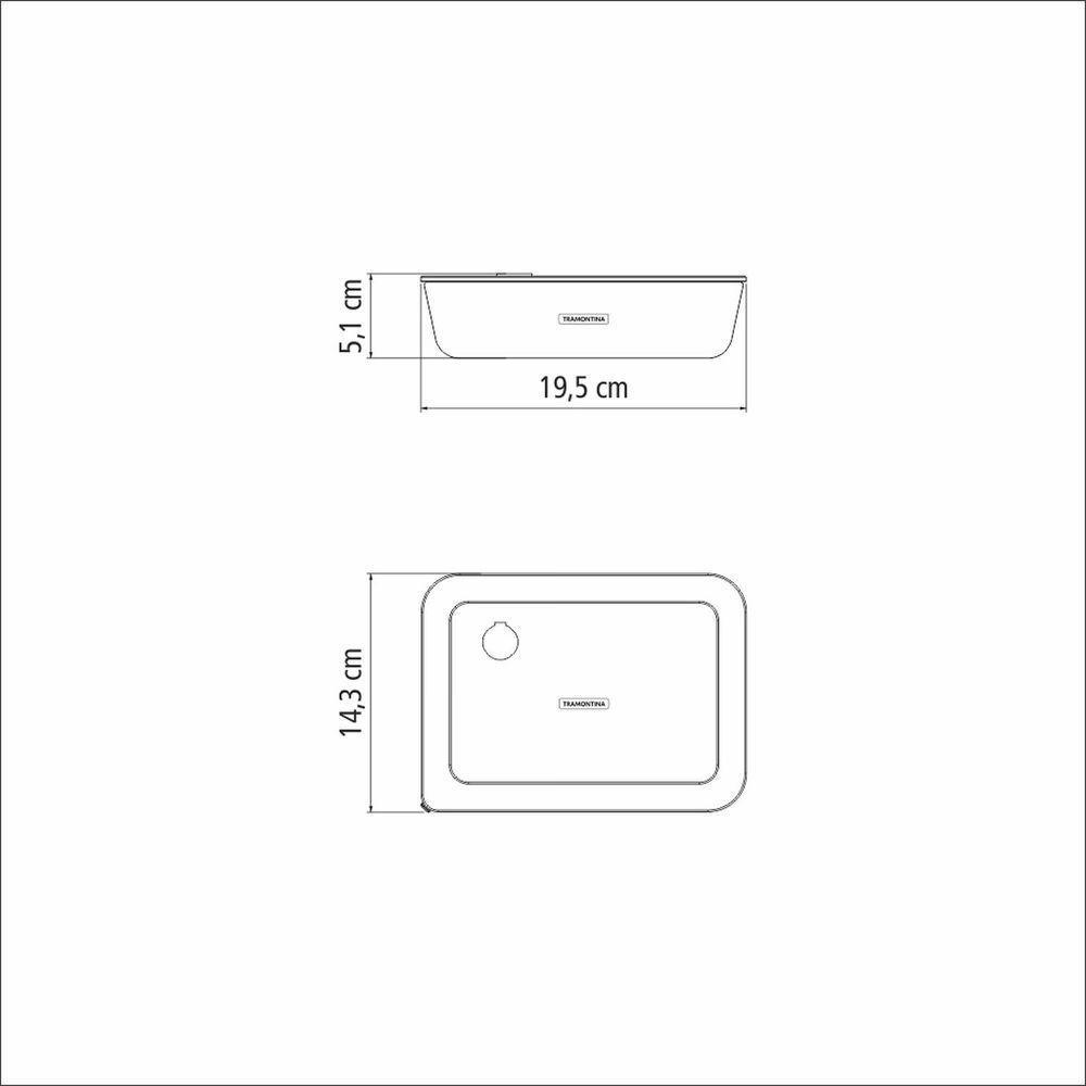 Pote De Vidro Tramontina Vittra Retangular Com Tampa Hermética De Silicone 0,7 L Tramontina - 6