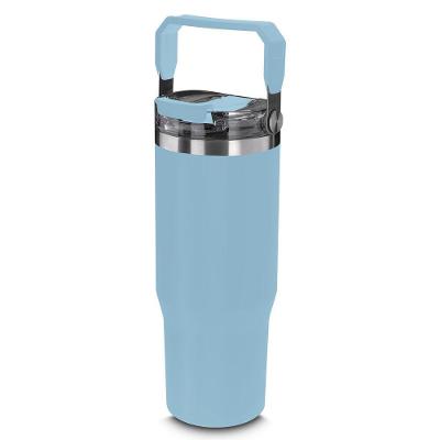 Garrafa Copo Térmico Parede Dupla Em Aço Inox Azul 950ml