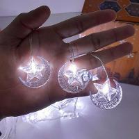 Pisca Cortina Estrelas Natal 80 Lâmpadas Leds 3x1m 110-220v Branco - 3