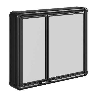 Armário Para Banheiro Com Espelho Astra Lbp16-sc Sobrepor Preto