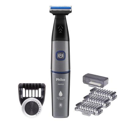 Aparador de Pelos Philco PAP02 Uso Corporal Lâmina Aço Inoxidável sem Fio USB Bivolt