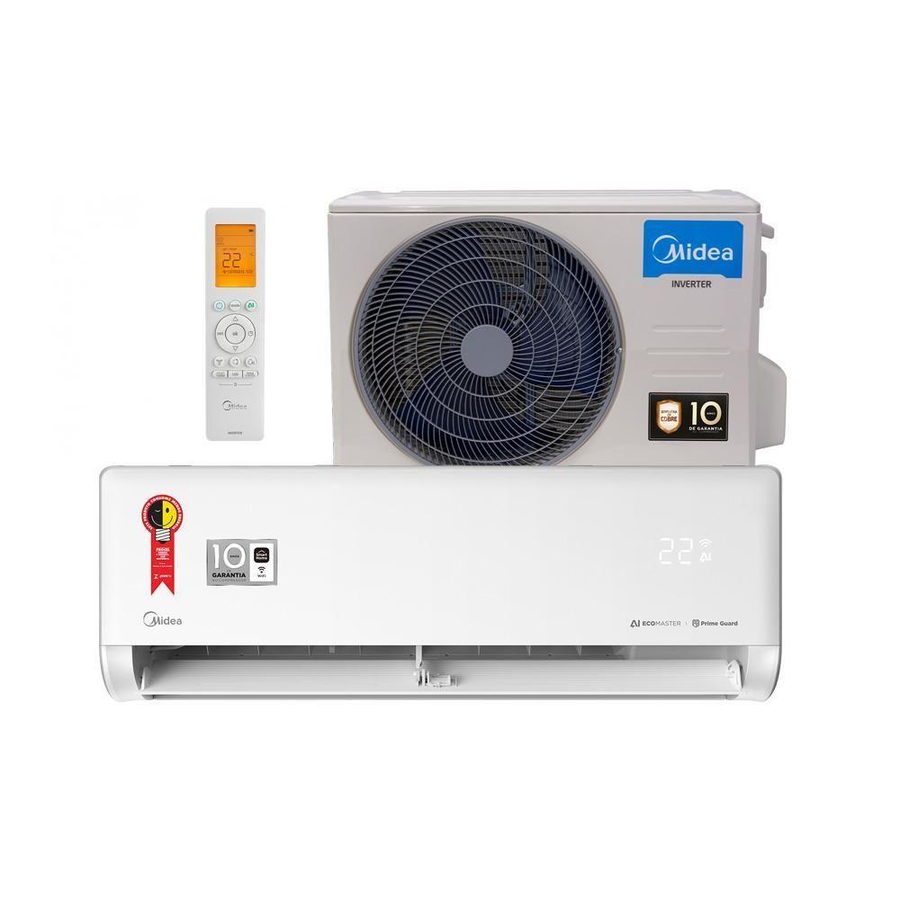 Ar Condicionado Split Midea Hi Wall Inverter AI Ecomaster 12.000 BTU/h Quente E Frio 38EZVQA12M5/42EZVQA12M5 220V - 1