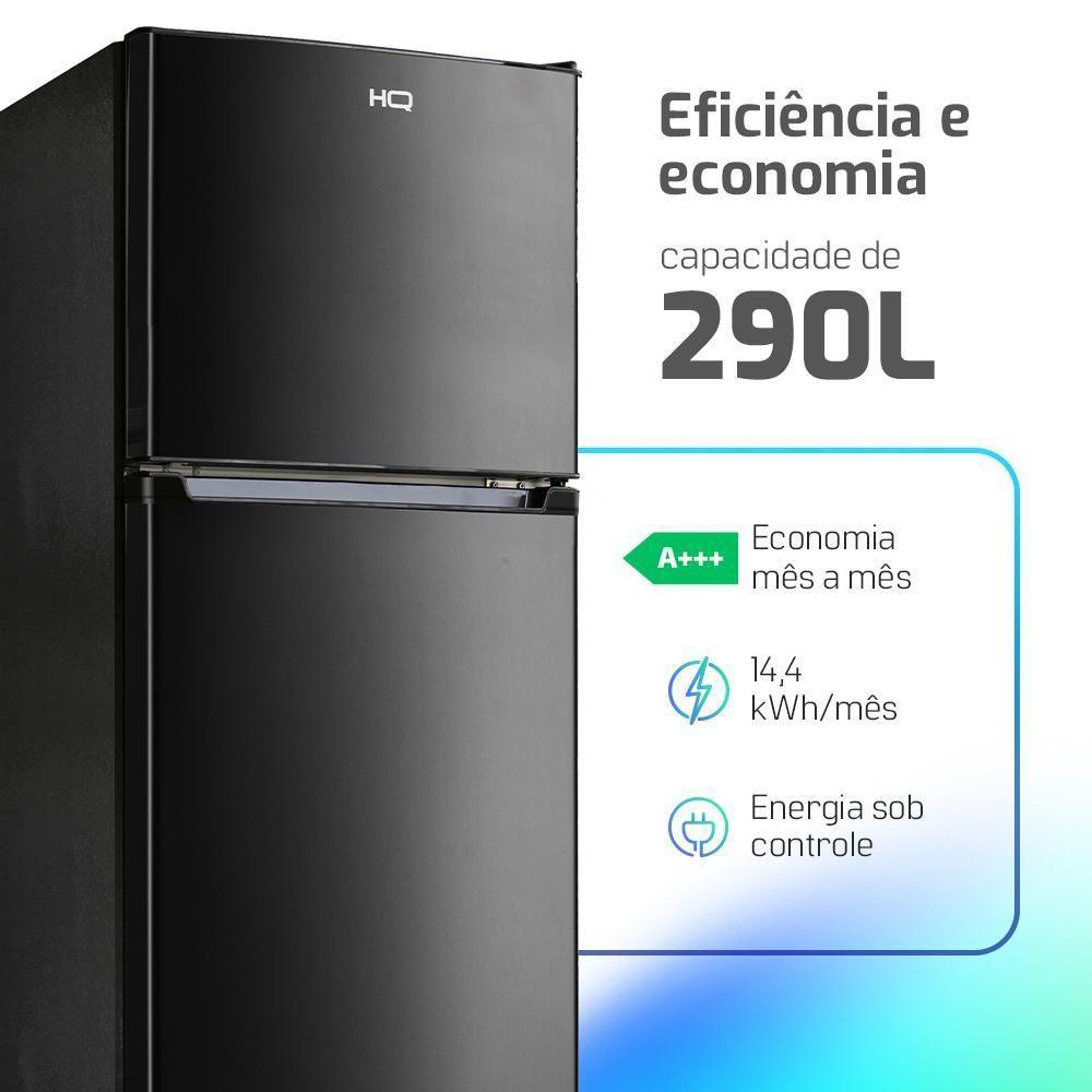 Geladeira Refrigerador HQ Defrost 290 Litros Preto HQ-290RDF 220V - 5