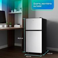 Frigobar Duplex HQ 90 Litros Cinza HQ-90RDF 220V - 3
