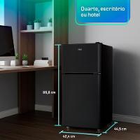 Frigobar Duplex HQ 90 Litros Preto HQ-90RDF 220V - 3