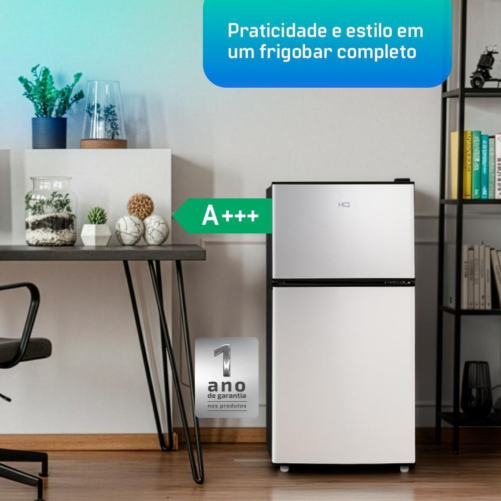 Frigobar Duplex HQ 90 Litros Cinza HQ-90RDF 110V - 5