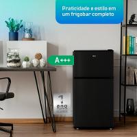Frigobar Duplex HQ 90 Litros Preto HQ-90RDF 110V - 3