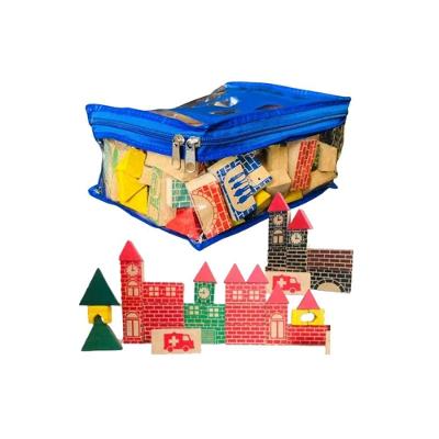 Sacola Peças De Montar Em Madeira Futuro Engenheiro 100 Peça