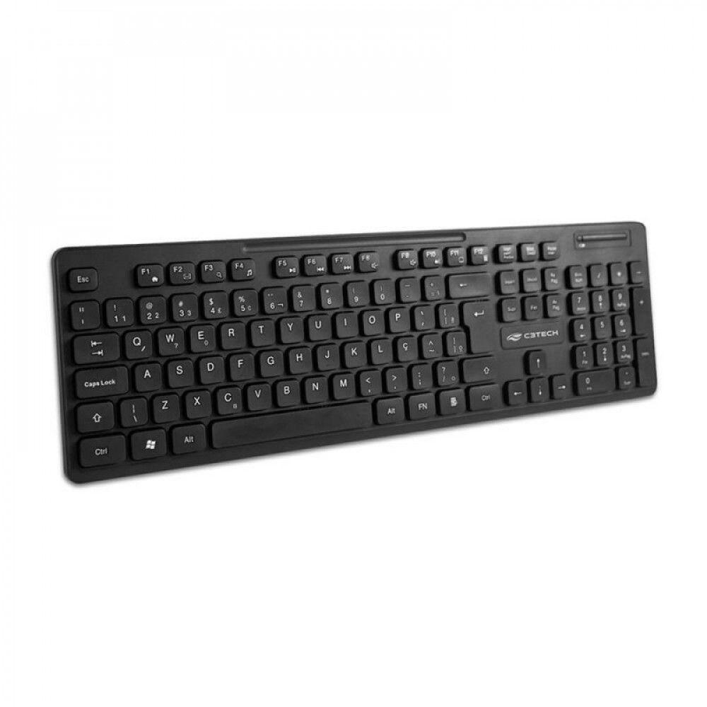Kit Teclado E Mouse Sem Fio K-w20bk C3tech Preto - 4