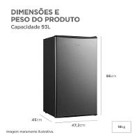 Frigobar 93L Inox Inverter Midea MDRD142FGD503 Bivolt - 3