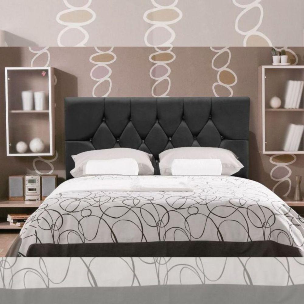 Cabeceira Cama Box King 195 Cm Geovana Suede Preto - 3