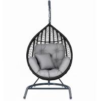 Balanço Gota Suspenso Corda Náutica Para área E Jardim Trama Preto - 1