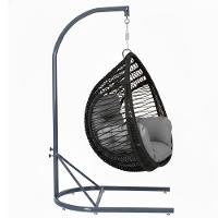 Balanço Gota Suspenso Corda Náutica Para área E Jardim Trama Preto - 2