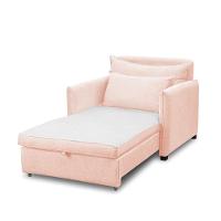 Poltrona Cama Retrátil Solteiro Com Rodízio Cloe Bouclê E03 - D'rossi Rose - 5