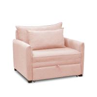 Poltrona Cama Retrátil Solteiro Com Rodízio Cloe Bouclê E03 - D'rossi Rose - 6