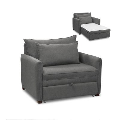 Poltrona Cama Retrátil Solteiro Com Rodízio Cloe Bouclê E03 - D'rossi Cinza Escuro