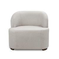 Poltrona Decorativa Orgânica Para Sala Diully Bouclê E03 - D'rossi Cinza Claro - 5