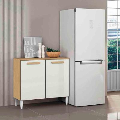 Balcão Cozinha Com Tampo 92cm 2 Portas Nicole A09 - D'rossi Atacama E Off White