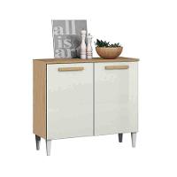 Balcão Cozinha Com Tampo 92cm 2 Portas Nicole A09 - D'rossi Atacama E Off White - 2