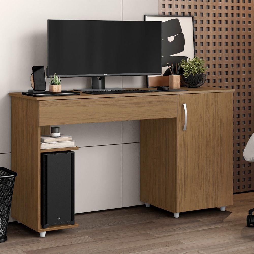 Escrivaninha Mesa Computador Com Suporte Cpu 136cm Daurea A09 - D'rossi Atacama - 1