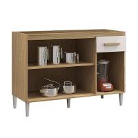 Balcão Cozinha Com Tampo 120cm 1 Gaveta Grazieli A09 - D'rossi Atacama E Off White - 5