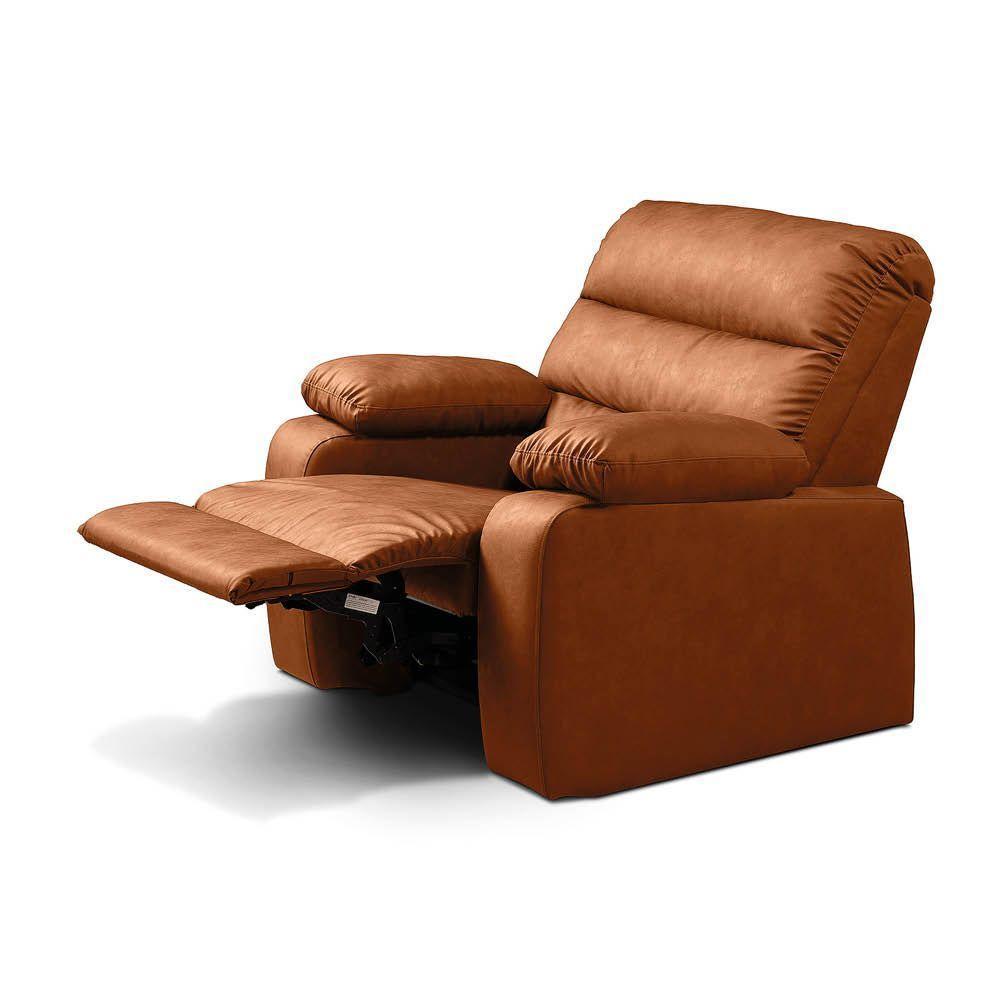 Poltrona Do Papai Reclinável Retrátil Naaman Sintético Pu K01 - D'rossi Nozes - 2