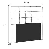 Cabeceira Estofada Cama Box Casal 140 Cm Helena Suede Bege - 7