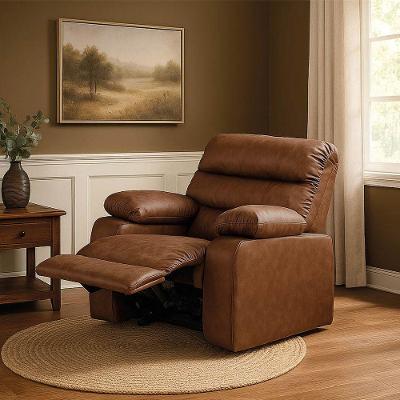 Poltrona Do Papai Reclinável Retrátil Naaman Sintético Pu K01 - D'rossi Marrom