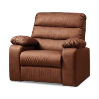 Poltrona Do Papai Reclinável Retrátil Naaman Sintético Pu K01 - D'rossi Marrom - 2