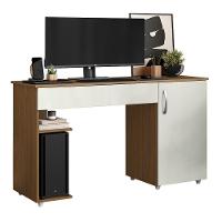 Escrivaninha Mesa Computador Com Suporte Cpu 136cm Daurea Atacama-off White A09 - D'rossi - 2