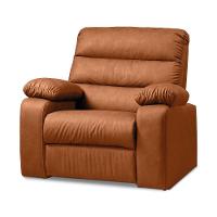 Poltrona Do Papai Reclinável Retrátil Naaman Sintético Pu Nozes K01 - D'rossi - 5
