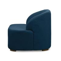 Poltrona Decorativa Orgânica Para Sala Diully Bouclê E03 - D'rossi Azul Marinho - 6