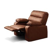 Poltrona Do Papai Reclinável Retrátil Naaman Sintético Pu Marrom K01 - D'rossi - 2