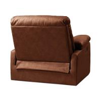 Poltrona Do Papai Reclinável Retrátil Naaman Sintético Pu Marrom K01 - D'rossi - 7