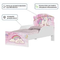 Mini Cama Infantil 153,2x79cm Com Proteção Lateral Personagens Unicórnio K02 - D'rossi - 3