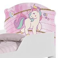 Mini Cama Infantil 153,2x79cm Com Proteção Lateral Personagens Unicórnio K02 - D'rossi - 5