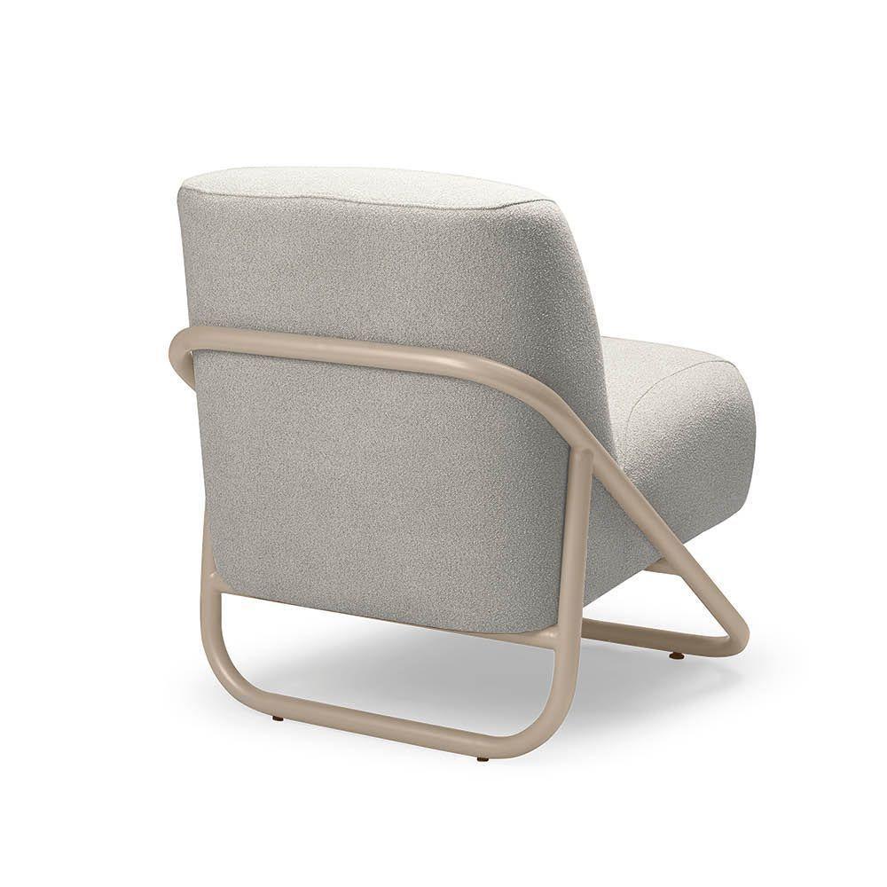 Poltrona Sala Estar Industrial Champanhe Kit 2 Martina Bouclê Cinza K01 - D'rossi - 7