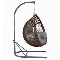 Balanço Gota Suspenso Corda Náutica Para área E Jardim Trama Marrom - 2