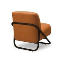 Poltrona Sala Estar Industrial Preto Kit 2 Martina Bouclê Caramelo K01 - D'rossi - 7