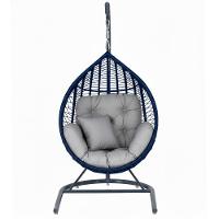 Balanço Gota Suspenso Corda Náutica Para área E Jardim Trama Azul Marinho - 1