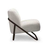 Poltrona Sala Estar Industrial Preto Kit 2 Martina Bouclê Cinza K01 - D'rossi - 6